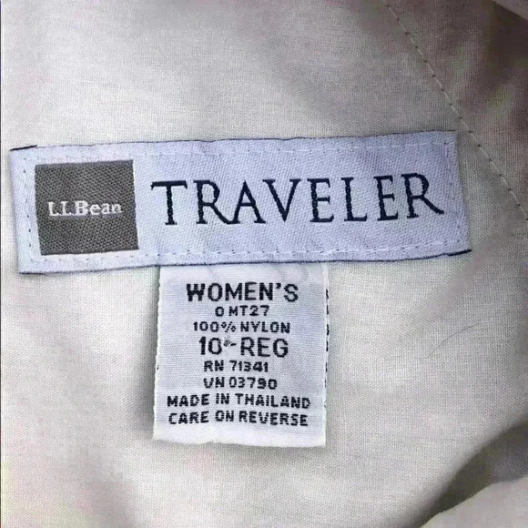 LL BEAN WOMENS TRAVELER CARGO OUTDOORS PANT KAHKI LIGHT WEIGHT Sz. 10 - Picture 10 of 10